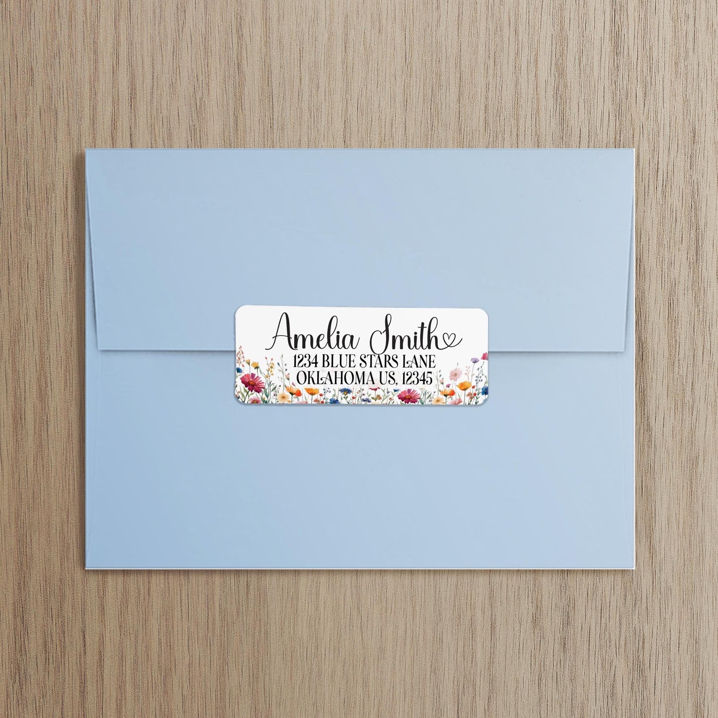 Custom Return Address Labels | Floral Personalized Address Stickers, Smudge Proof & Waterproof