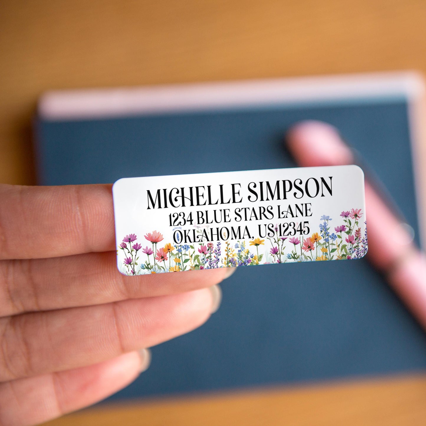 Custom Return Address Labels - Personalized Floral Stickers | Water Resistant, Smudge Proof