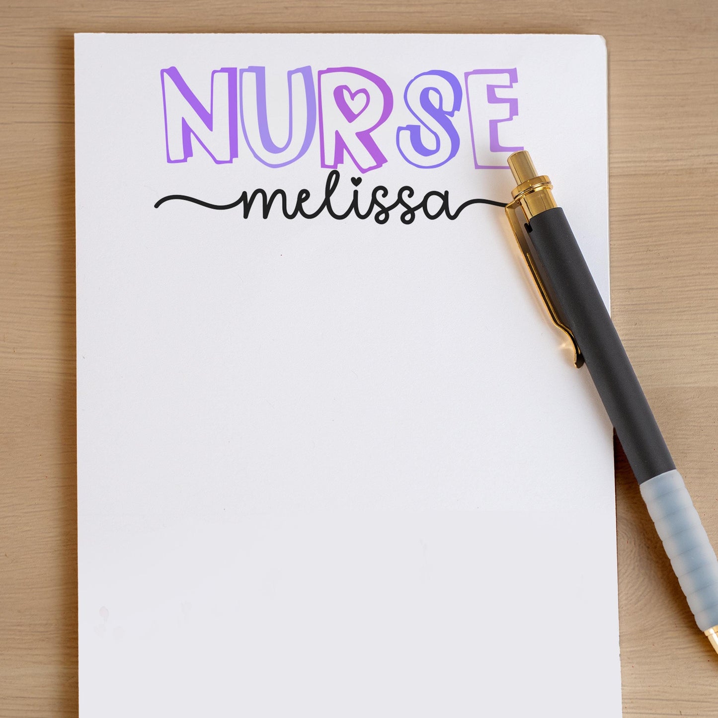 Personalized Nurse Notepad - Custom Nurse Stationery with Easy Tear-Away Pages