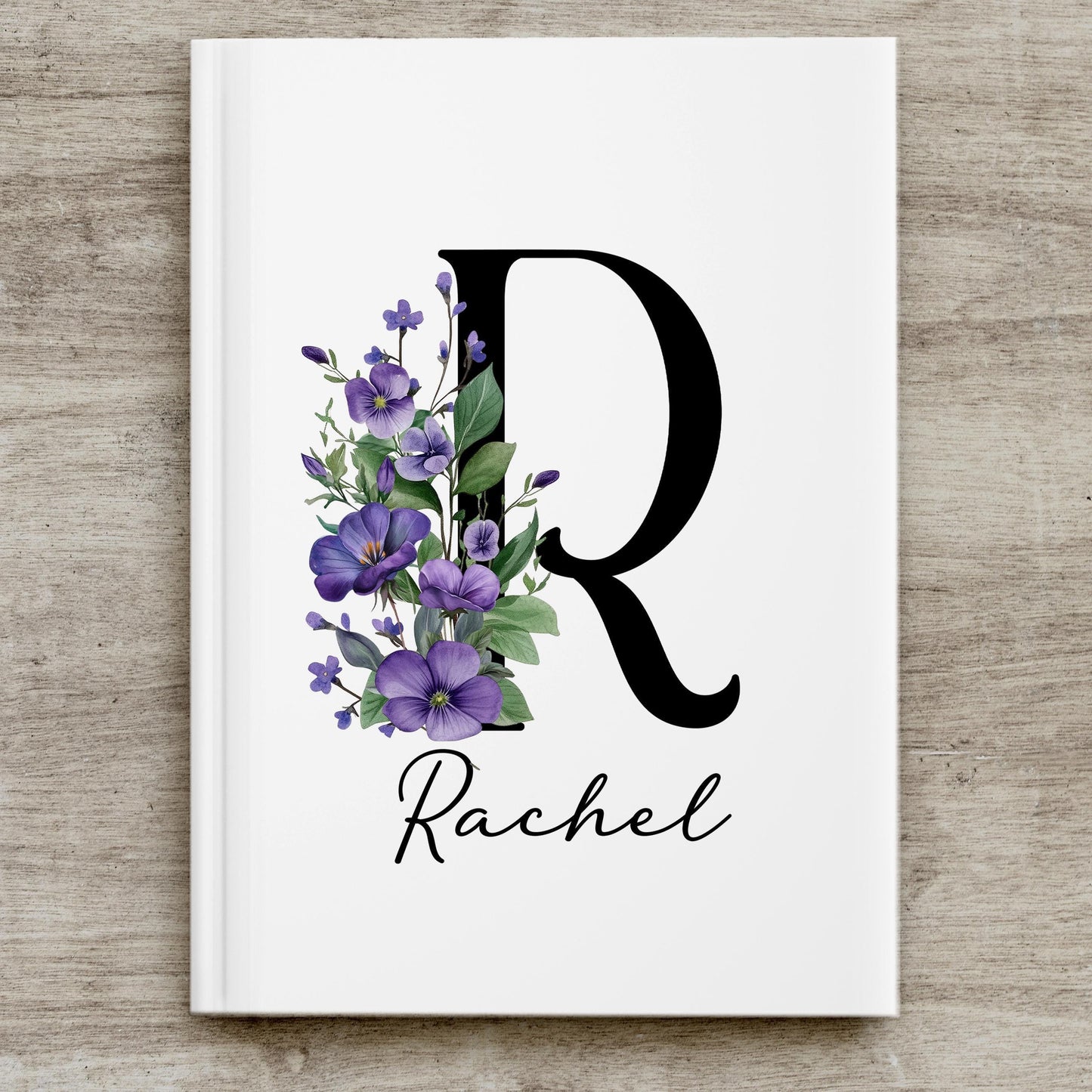Personalized Journal – Deluxe Hardcover Notebook With Floral Birth Flower Gift