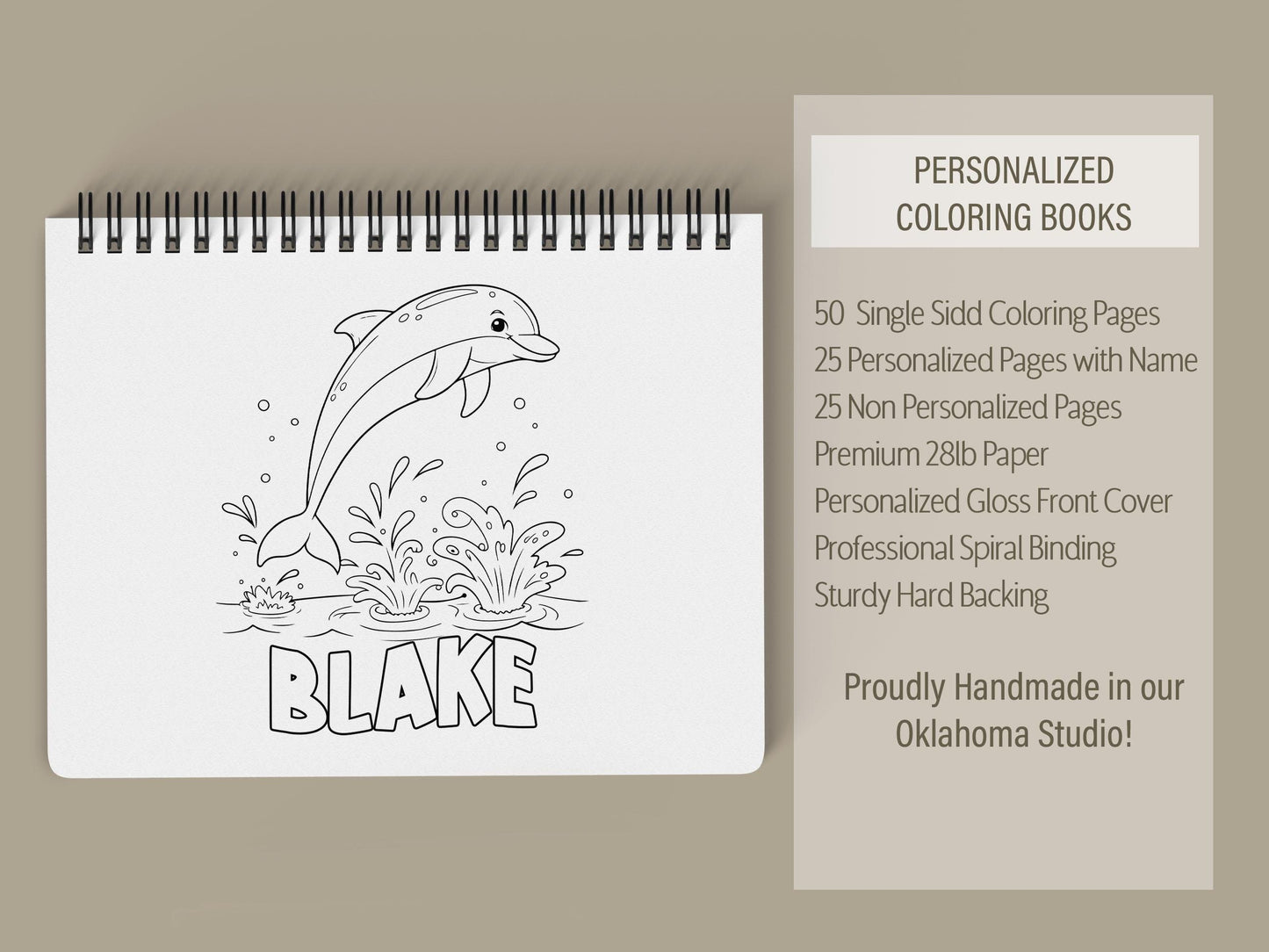 Personalized Ocean Coloring Book - Custom Name Sea Creature Activity For Kids