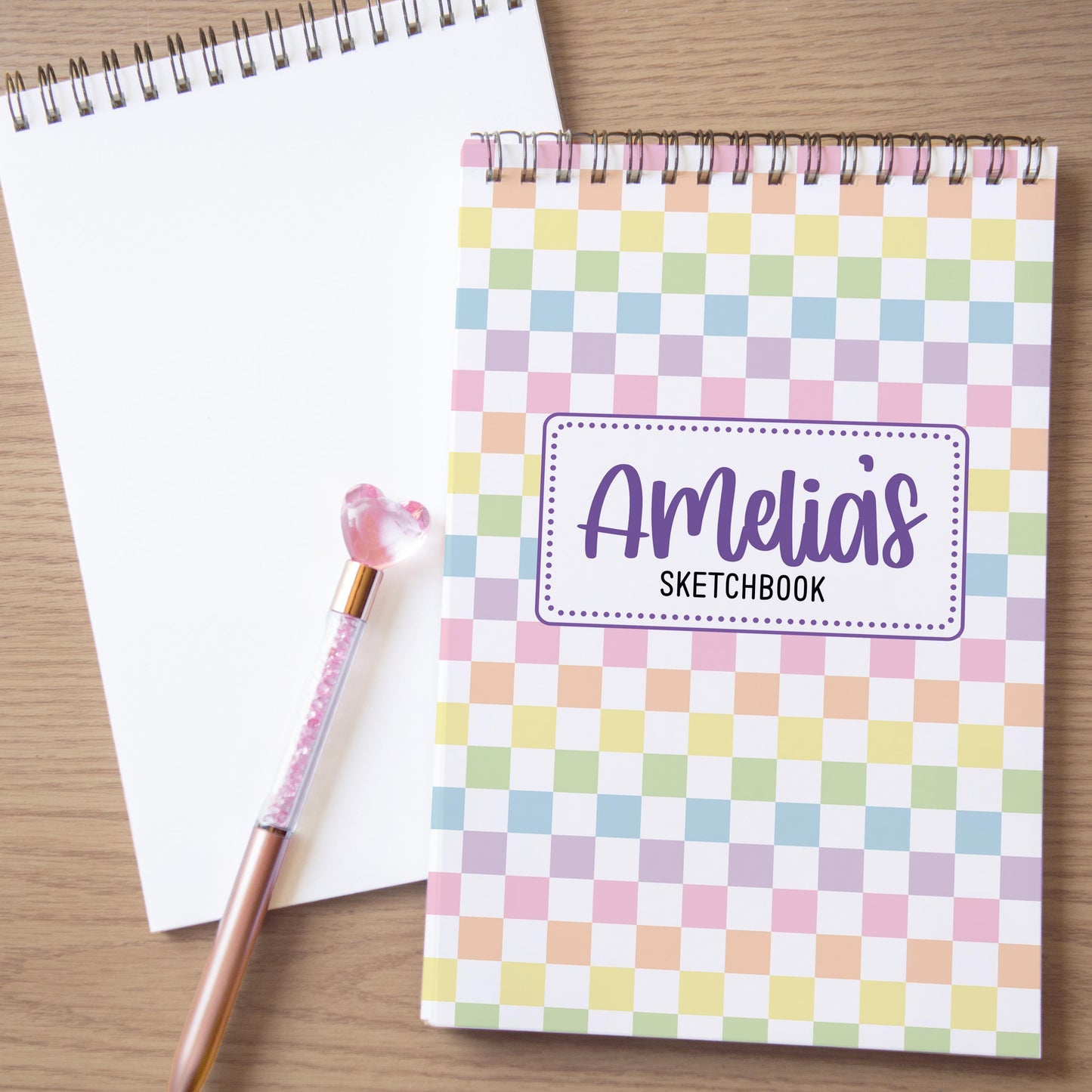 Personalized Sketchbook Girls - Custom Drawing Journal with Heavyweight Paper | Kids Art Supplies Gift