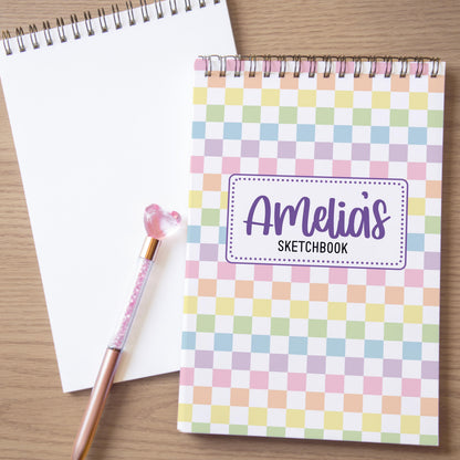 Personalized Sketchbook Girls - Custom Drawing Journal with Heavyweight Paper | Kids Art Supplies Gift