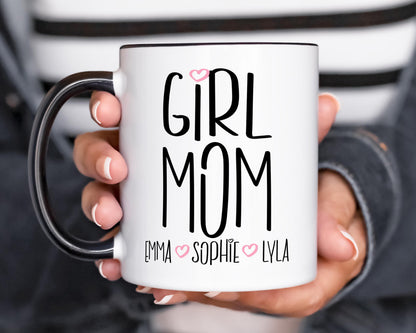 Personalized Girl Dad Mug - Fathers Day Gift | Custom Kids Name Mug, Microwave Safe Coffee Cup