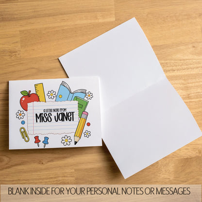 Personalized Teacher Notecards – Back to School Cards | Custom Teacher Cards, Thank You Notes