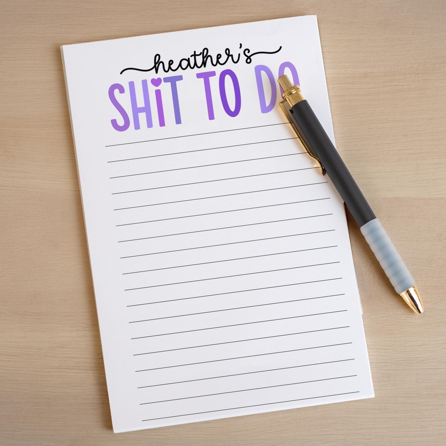 Funny Personalized Notepad - Custom Stationery | Colorful To Do List Gift
