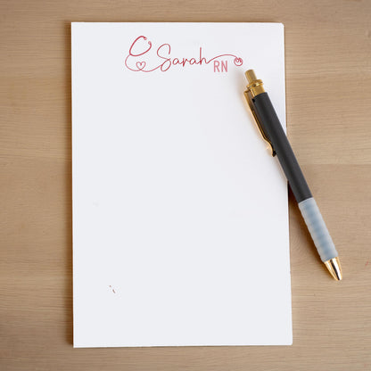 Personalized Nurse Notepad - Custom Name Nurse Note Pads | RN LPN CNA Gifts