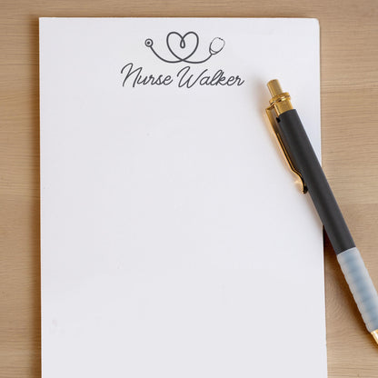 Personalized Nurse Notepad - Custom Name Stationery | RN LPN CNA Notepads Gift
