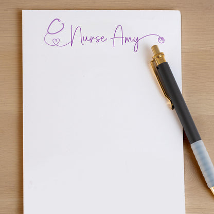 Personalized Nurse Notepad - Custom Name Nurse Note Pads | RN LPN CNA Gifts