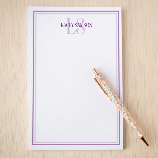 Personalized Notepad - Custom Monogram Initials Pad | Professional Stationery Gift