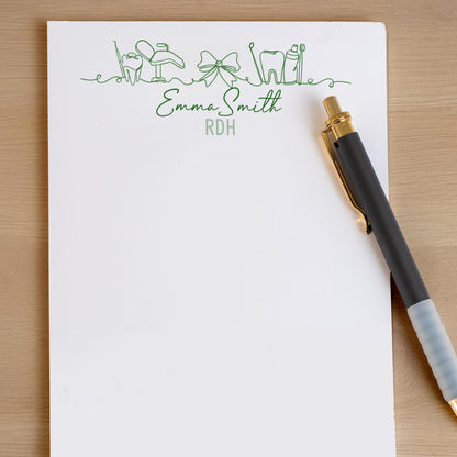 Personalized Dental Notepad | Custom Stationery Gift for Dentist & Nurse Appreciation