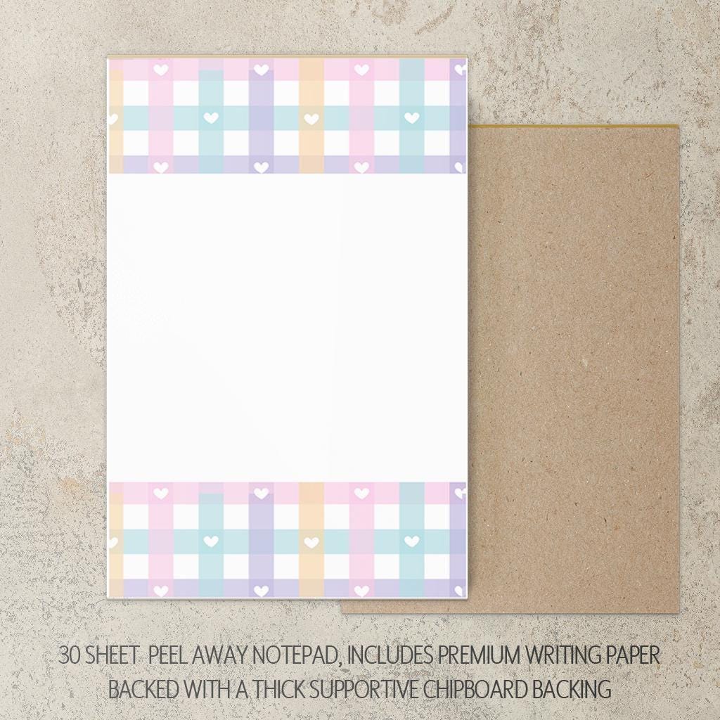 Personalized Stationery Set - Kids Letter Writing Kit with Heart Notebook & Envelopes