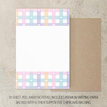 Personalized Stationery Set - Kids Letter Writing Kit with Heart Notebook & Envelopes
