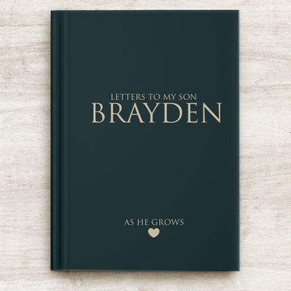 Letters to My Son Journal - Personalized Hardcover Keepsake Book with Lined Pages