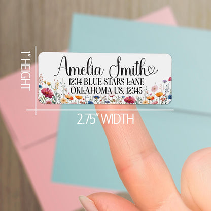 Custom Return Address Labels | Floral Personalized Address Stickers, Smudge Proof & Waterproof
