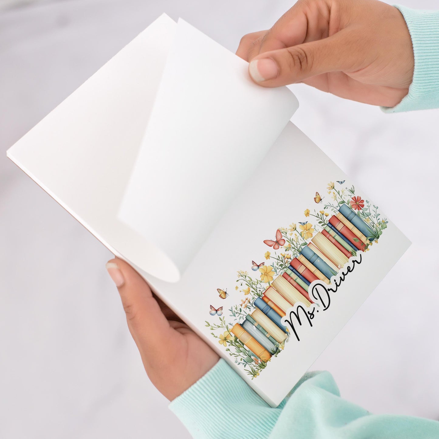 Personalized Teacher Notepad - Custom Name Classroom Note Pads With Tear Away Pages
