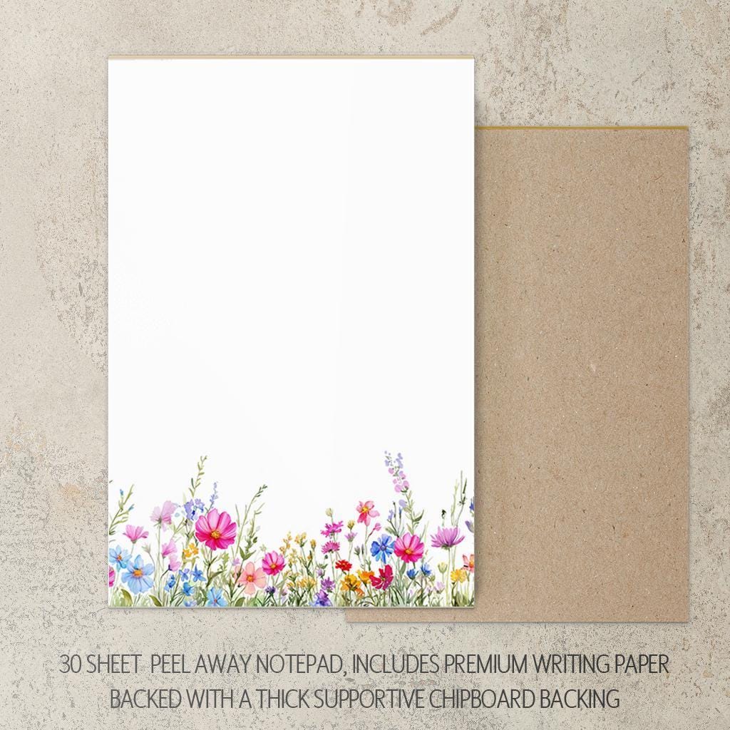 Personalized Stationery Set - Wildflower Letter Writing Set With Envelopes & Notecards