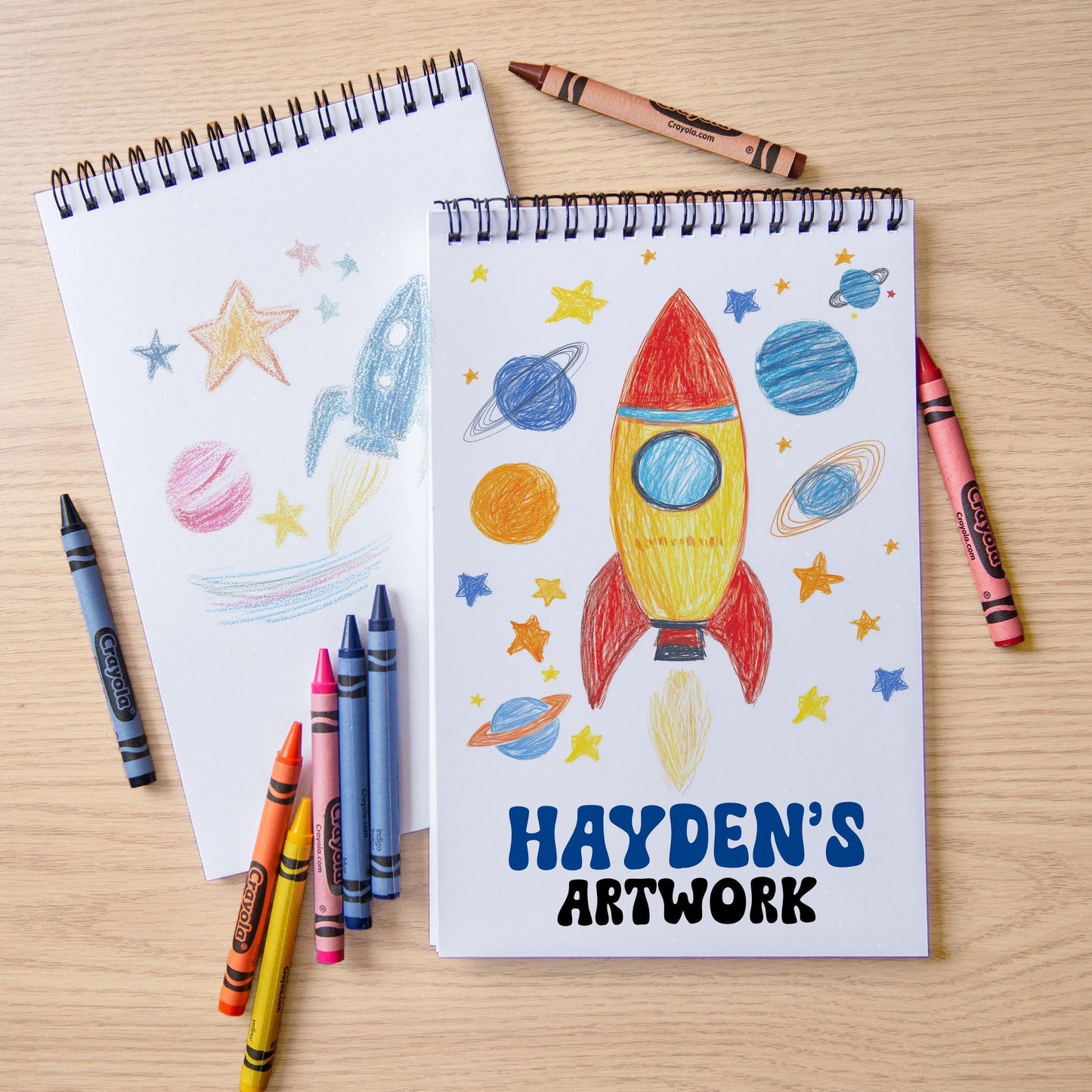 Kids Personalized Sketchbook – Custom Drawing Pad with Heavyweight Paper & Spiral Bound