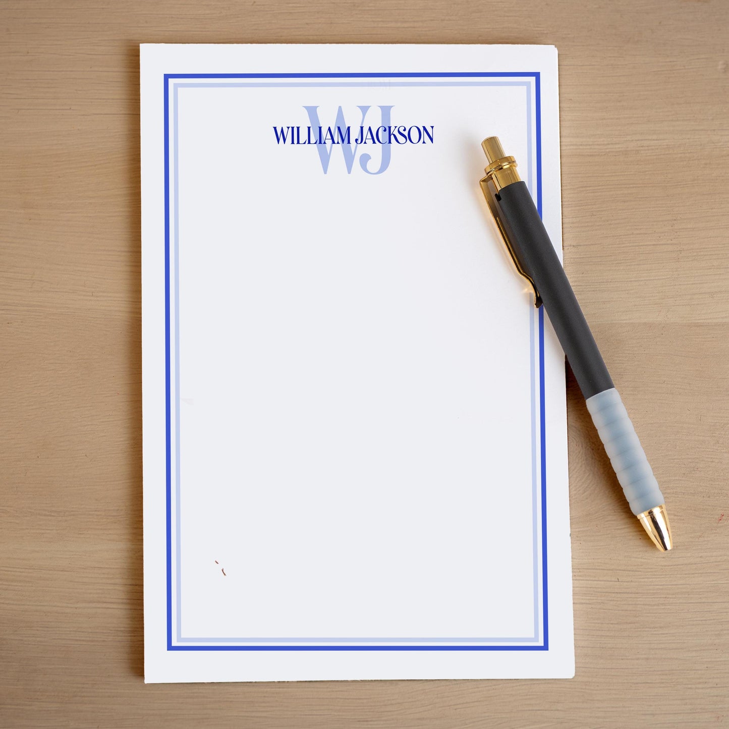 Personalized Notepad - Custom Monogram Initials Notepads | Professional Stationery Gift