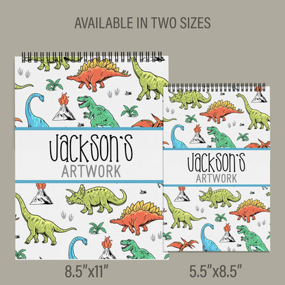 Personalized Kids Sketchbook | Boys Drawing Book, Spiral Bound Art Pad & Birthday Gift for Kids