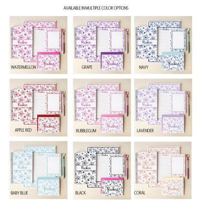 Personalized Stationery Set - Girls Star Letter Writing Paper & Notecard Envelopes