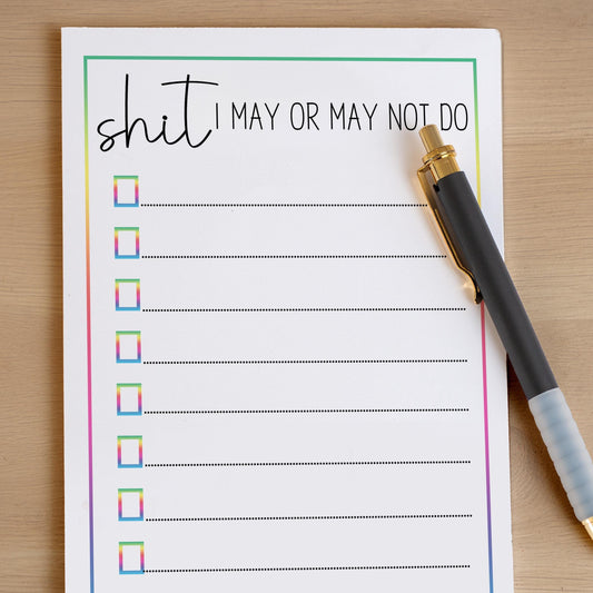 Funny To Do List – Custom Stationery Checklist Notepad | Daily Planner Gift