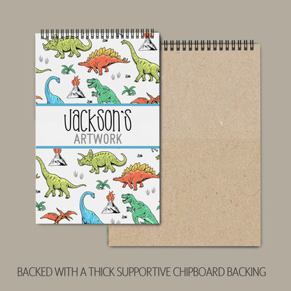 Personalized Kids Sketchbook | Boys Drawing Book, Spiral Bound Art Pad & Birthday Gift for Kids