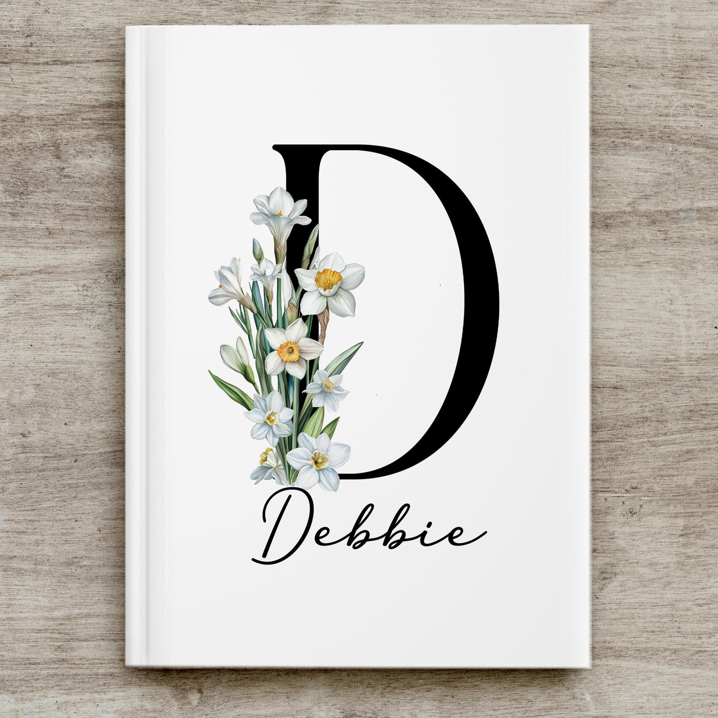Personalized Journal – Deluxe Hardcover Notebook With Floral Birth Flower Gift