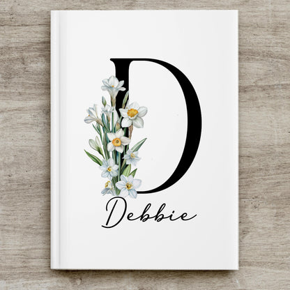 Personalized Journal – Deluxe Hardcover Notebook With Floral Birth Flower Gift