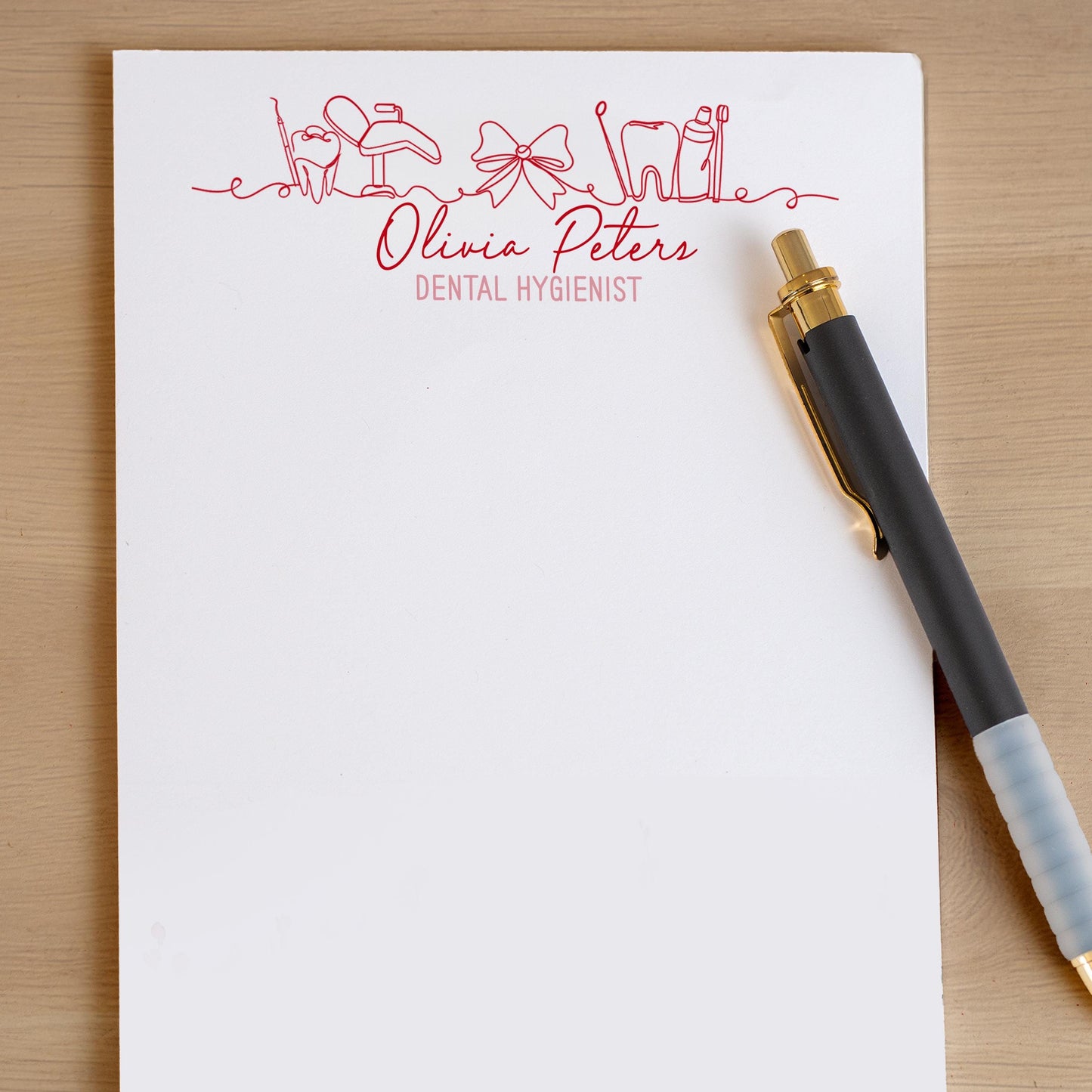 Personalized Dental Notepad | Custom Stationery Gift for Dentist & Nurse Appreciation