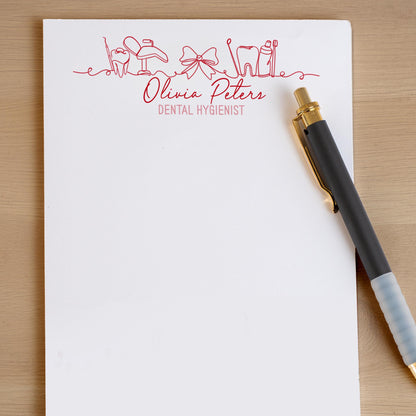 Personalized Dental Notepad | Custom Stationery Gift for Dentist & Nurse Appreciation