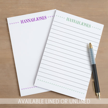 Personalized Notepad - Custom Monogram Notepad with Hard Backing | Professional Stationery