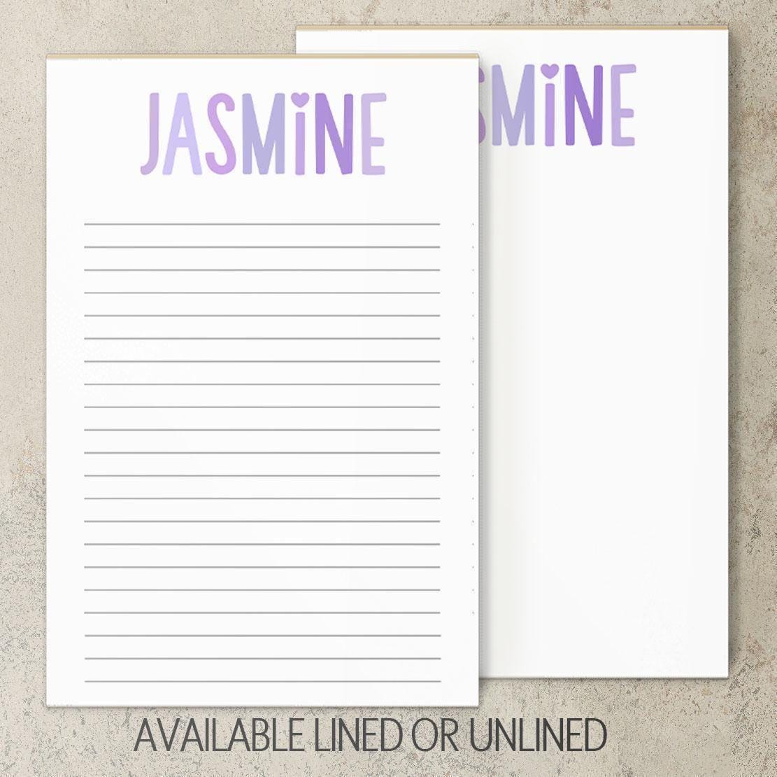 Personalized Colorful Notepads - Custom Name Notepad for Teachers & School Staff