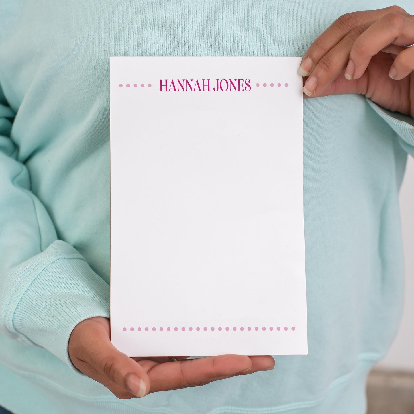 Personalized Notepad - Custom Monogram Notepad with Hard Backing | Professional Stationery