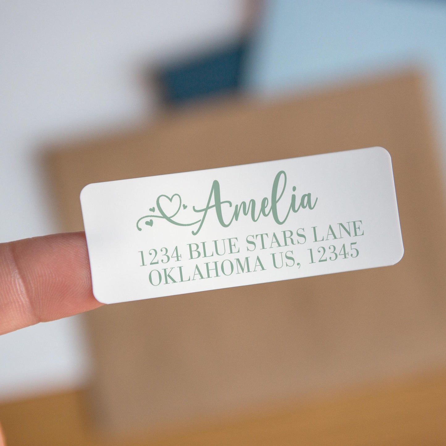 Custom Return Address Labels - Personalized Script Address Stickers, Waterproof & Smudge Proof