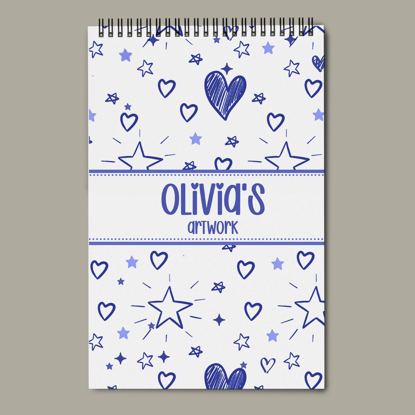 Personalized Sketchbook Girls – Custom Name Drawing Journal | Spiral Bound Art Pad