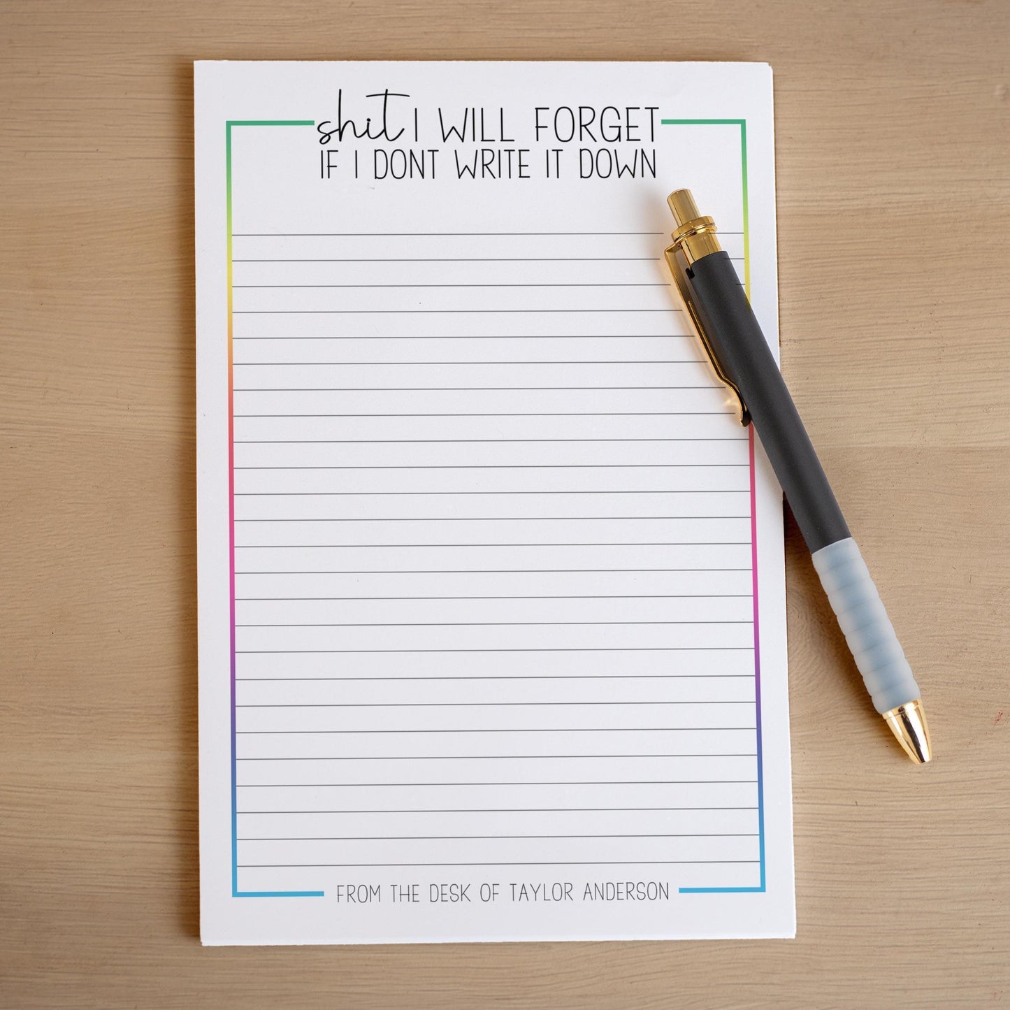 Funny Notepad - Custom Stationery & Office Notepads | Teacher Gift & Desk Accessory