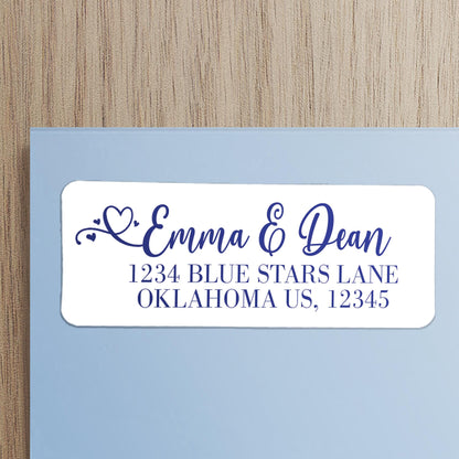 Custom Return Address Labels - Personalized Script Address Stickers, Waterproof & Smudge Proof