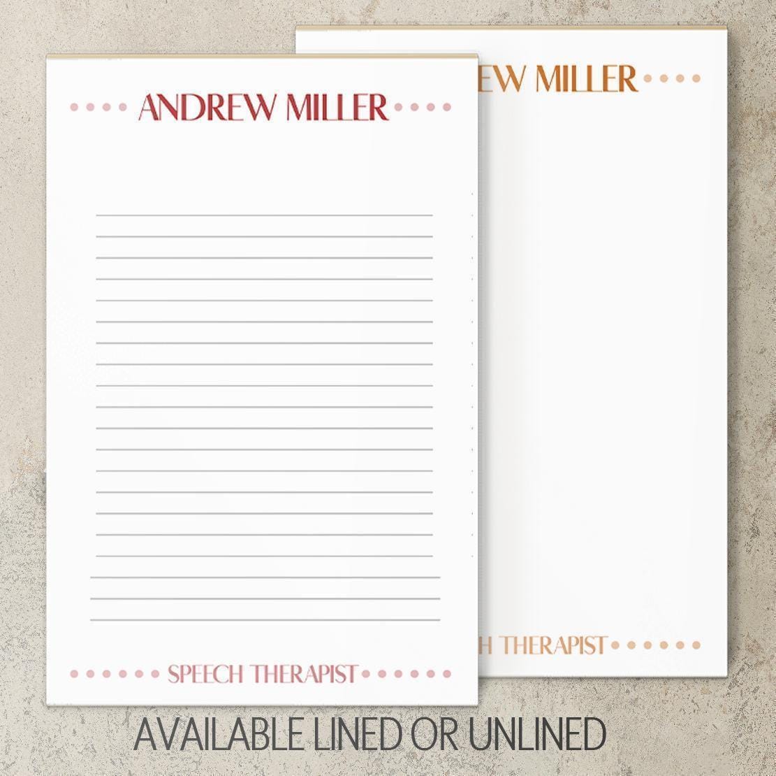 Personalized Notepad - Custom Monogram Stationery | Professional To Do List Pad