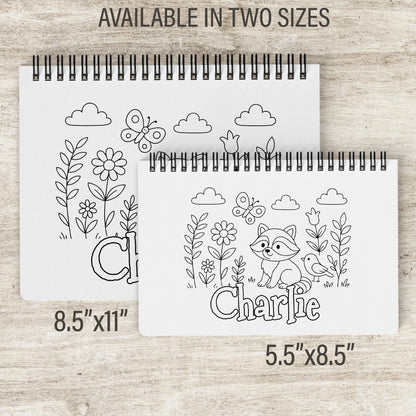 Personalized Animal Coloring Book - Custom Kids Color Book With Name & 50 Pages