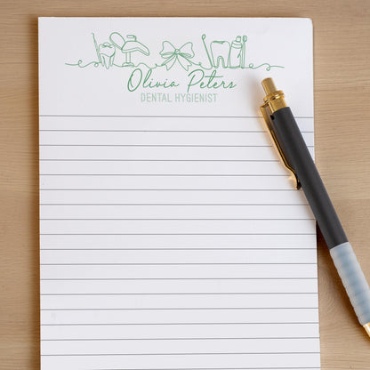 Personalized Dental Notepad | Custom Stationery Gift for Dentist & Nurse Appreciation