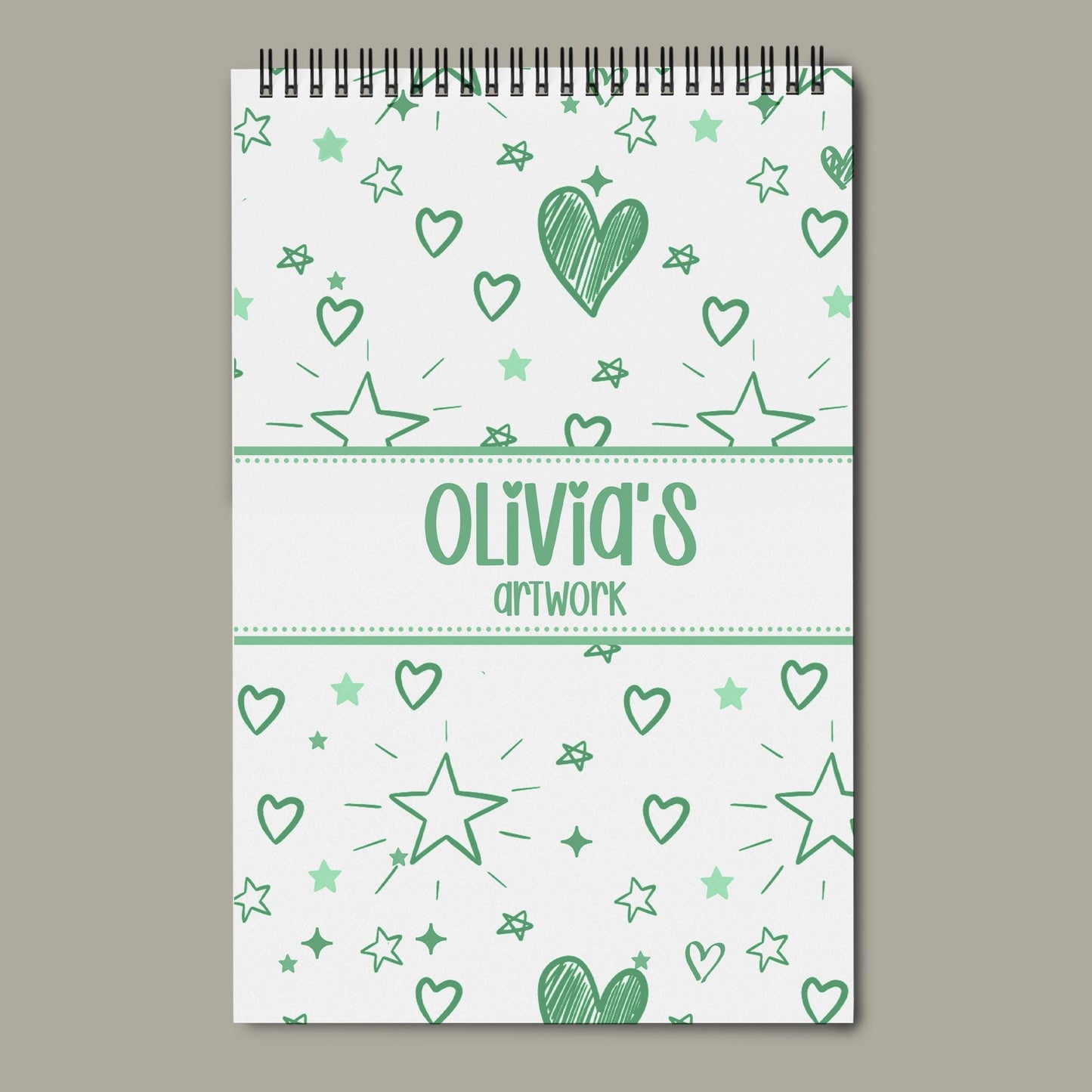 Personalized Sketchbook Girls – Custom Name Drawing Journal | Spiral Bound Art Pad
