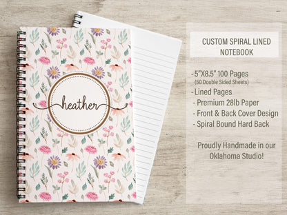 Personalized Stationery Set – Custom Notepad Set with Floral Writing Paper & Envelopes