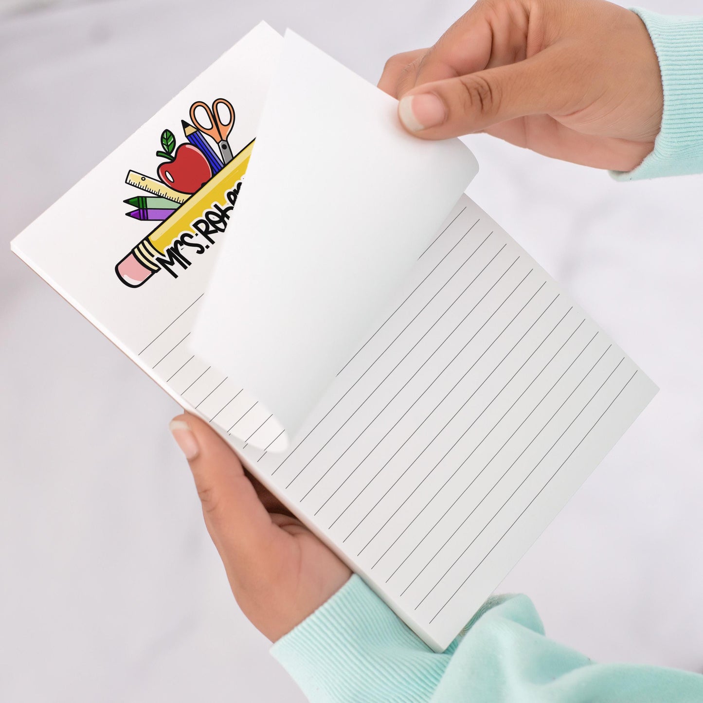 Personalized Teacher Notepad - Custom Name Stationery | Classroom Notepads, Teacher Pencil Notes