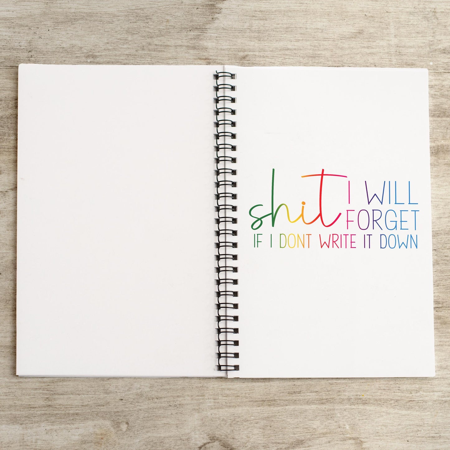 Funny Adult Humor Notebooks - Personalized Spiral Notebook With Lined Pages | SHIT I will forget