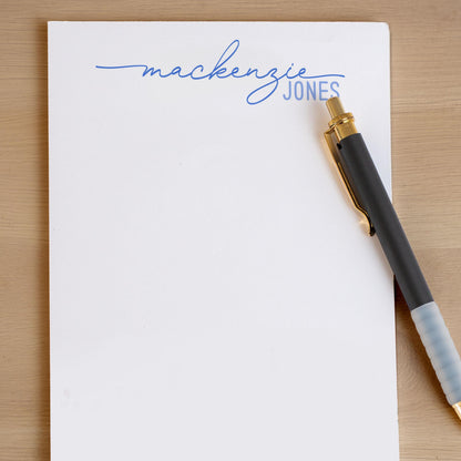 Personalized Notepad - Custom Name Notepad With Script Font & Easy Tear-Away Pages