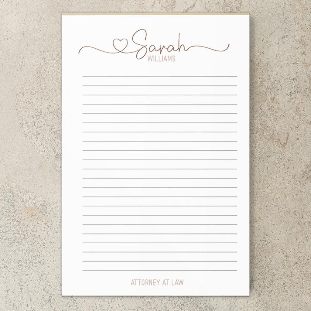 Personalized Notepad - Custom Monogram Notepads With Easy Tear-Away Pages