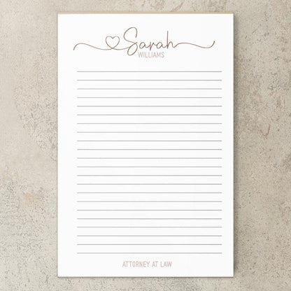 Personalized Notepad - Custom Monogram Notepads With Easy Tear-Away Pages