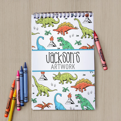 Personalized Kids Sketchbook | Boys Drawing Book, Spiral Bound Art Pad & Birthday Gift for Kids