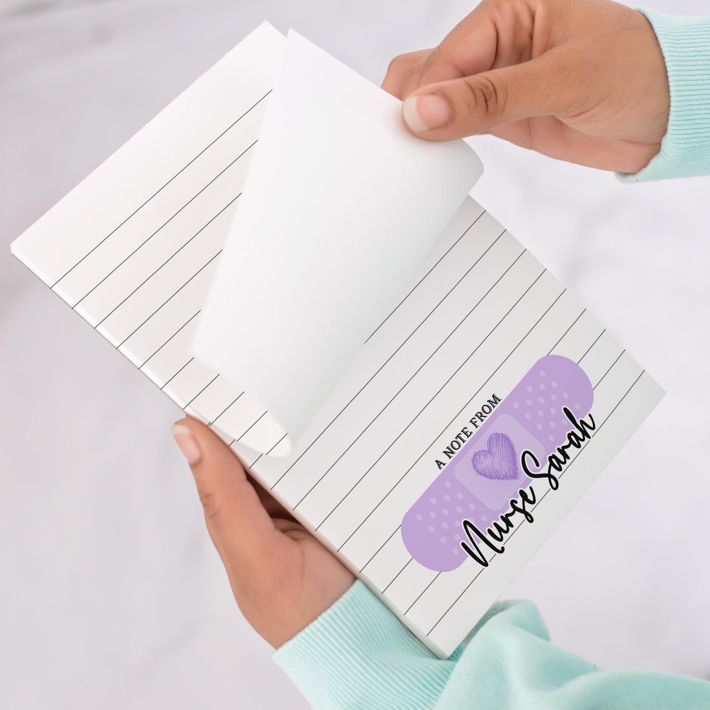 Personalized Nurse Notepad - Custom Name Stationery | RN LPN CNA Gifts & Medical Office Notes